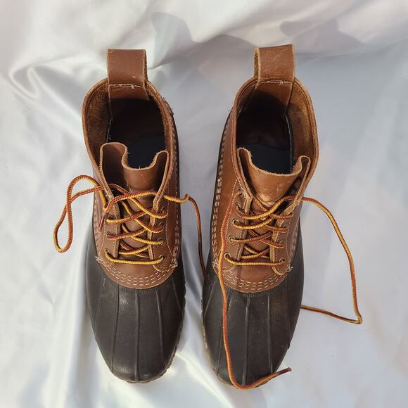 L.L.Bean Bean Boots Original duck boots Mens Size 10 Leather Waterproof - Picture 10 of 10